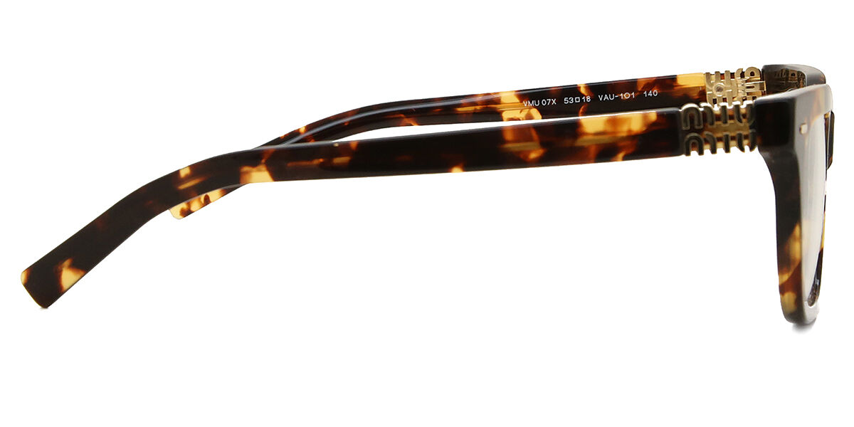 Miu Miu MU07XV VAU1O1 Honey Yellow Tortoise Eyeglasses
