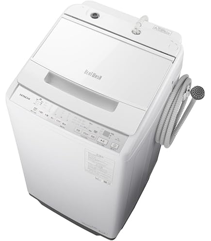 Amazon.co.jp: 日立 全自動洗濯機 8kg BW-V80H W ホワイト