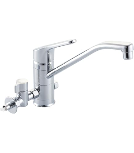 Amazon.co.jp: SANEI(サンエイ) シングルワンホール分岐混合栓 湯水