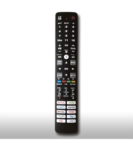 Amazon | テレビリモコン TCL 純正品 RC610JJR1 スマートテレビ用