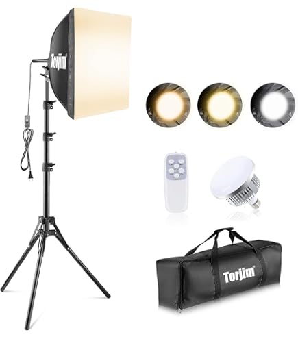 Amazon | ソフトボックス 撮影 照明用 50x70cm 写真照明用セット135W