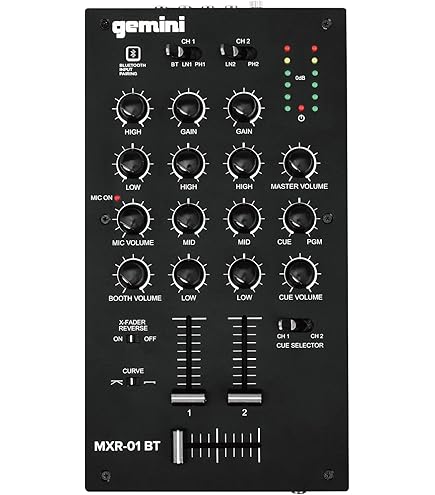 Amazon | GEMINI DJ ミキサー ポータブル 2ch ステレオミキサー MM1