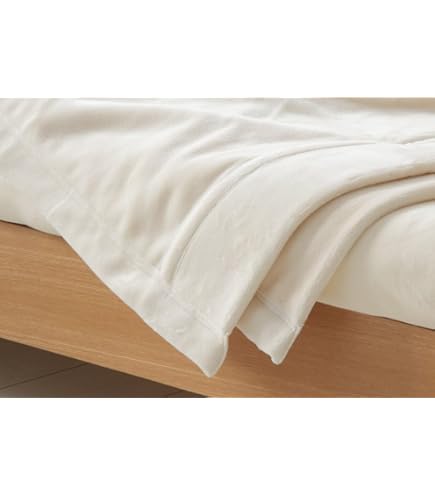 Amazon｜無印良品 カシミヤ混毛布 アイボリー シングルサイズ 140