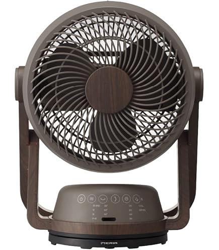 Amazon | ドウシシャ サーキュレーター DC 木目調 19㎝ 首振り 風量4