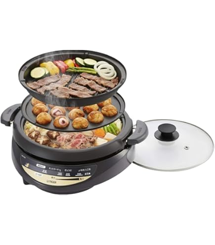 Amazon | タイガー IH陶板焼き器 ブラック CRX-A100-K | タイガー