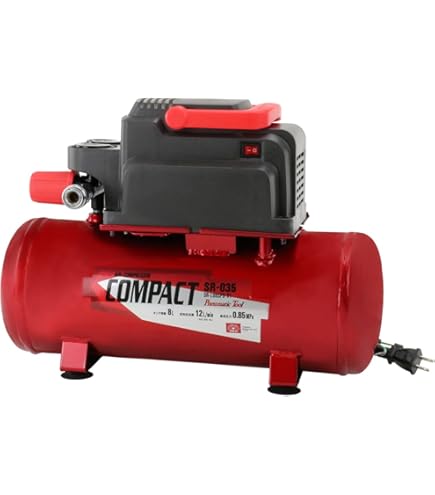 Amazon | オイルレス エアーコンプレッサータンク容量 8L | エア