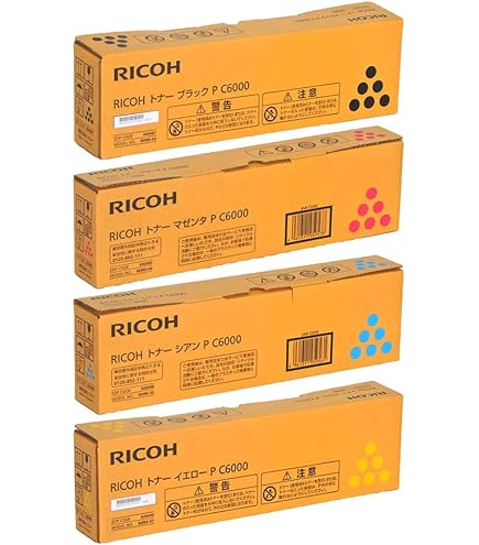 Amazon.co.jp: [ セット品 ] RICOH リコートナー P C6000 純正 4色