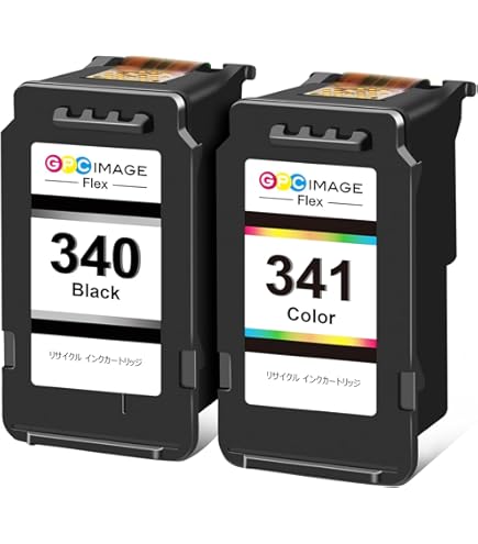 Amazon.co.jp: キャノン BC-340 BC-341 ブラック＋カラーセット
