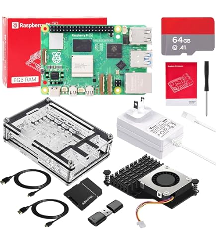 Amazon.co.jp: GeeekPi 8GB /4Bスターターキット、PWMファン付きケース