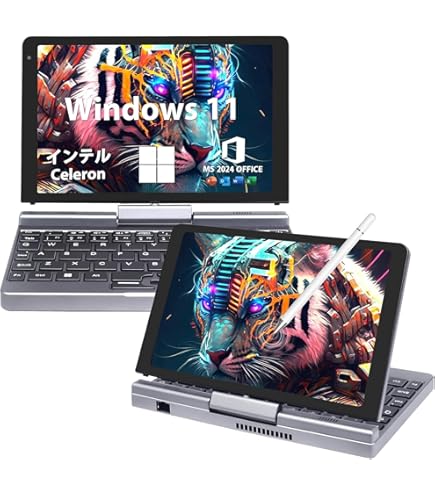 Amazon.co.jp: GZBOX 8.0インチ 2in1 ノートパソコン Windows 11 Pro