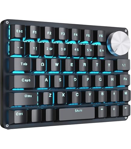 Amazon | Koolertron 片手キーボード ノブ付け マクロキーボード 45