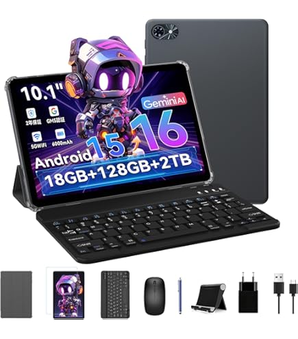 Amazon.co.jp: Android 15 タブレット 10インチ、2026 キーボード付き
