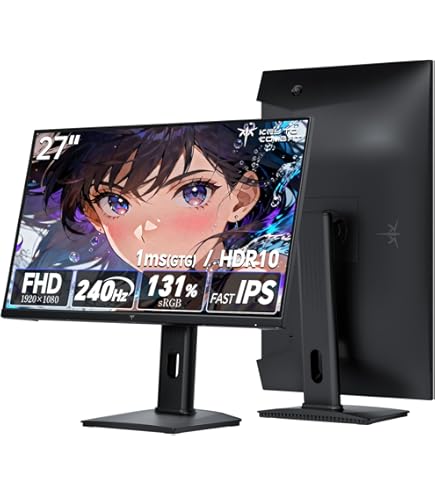 Amazon.co.jp: KTC 27 Inch QHD Gaming Monitor, 180Hz 1ms GTG Fast