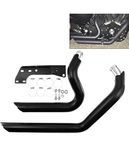 Amazon | ハーレー Raw XLCH ハイヘッダー パイプ マフラー スポーツ