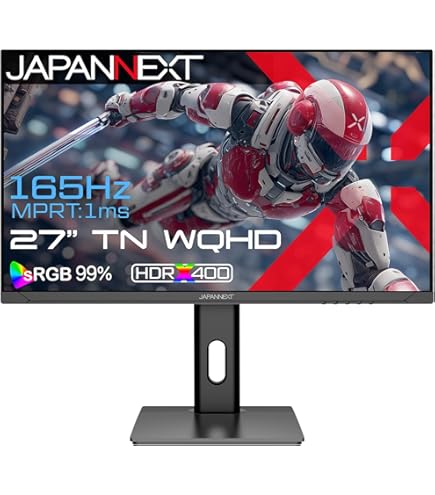 Amazon.co.jp: JAPANNEXT 27インチ ゲーミングモニター 165Hz 1ms WQHD