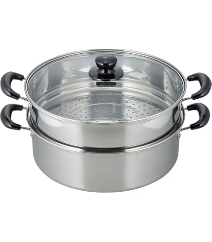 Amazon｜アカオアルミ 角型蒸器 33cm 二重 アルミニウム合金