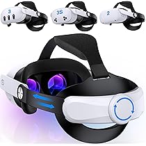 Amazon | Quest 3S/Quest 3/Quest 2用ヘッドストラップ、ダブルノブ