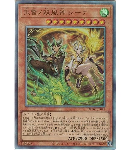 Amazon.co.jp: 遊戯王カード 天雷ノ双風神 シーナ(アルティメットレア