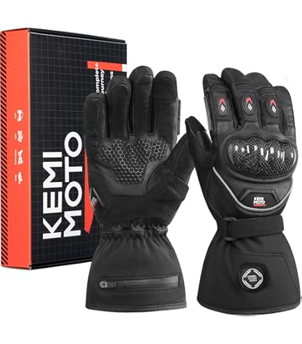 Amazon.co.jp: 【手の甲と掌独立発熱】KEMIMOTO 電熱グローブ バイク
