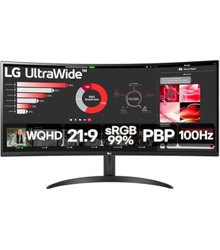LG 34WQ500-B, monitor UltraWide™ Full HD de 34 polegadas com AMD