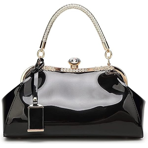 Amazon.com: YOUNXSL Glossy Patent Leather Handbag for Women Top