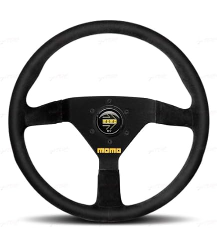 Momo MCL32BK3B Steering Wheel (Monte Carlo 320 Leather Red Stich