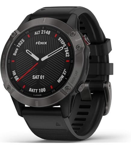 Amazon.com: Garmin Fenix 6X Pro Solar, Premium Multisport GPS