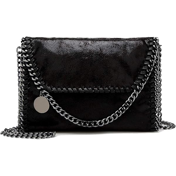 Stella McCartney 513860 W8542 2-Way Handbag with Logo Pouch Black