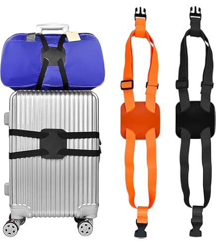 2-in-1 Travel Belt Luggage Straps Over Handle for Carry On Bag,ZZM