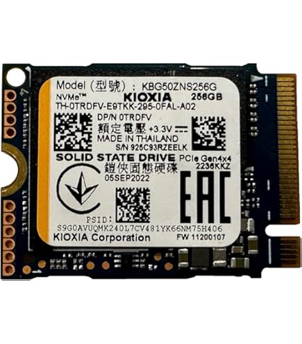 Amazon.com: KIOXIA SSD 256 GB M.2 2230 30mm NVMe PCIe 4.0 Gen 4 x