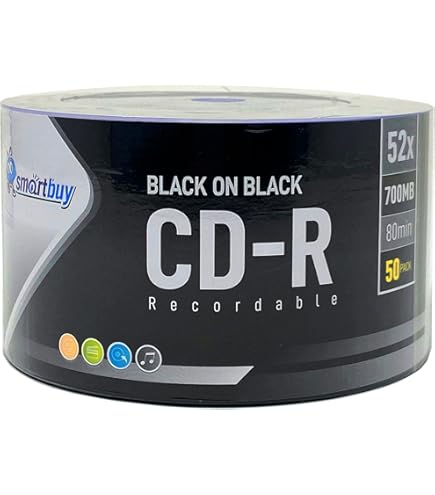 Amazon.com: 100 Pack Ridata Black CD-R 48X 700MB 80M Shiny Silver