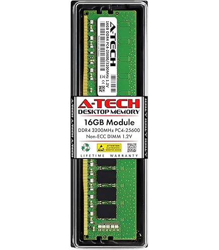 A-Tech 16GB DDR4 3200MHz DIMM PC4-25600 CL22 1Rx8 1.2V 288-Pin