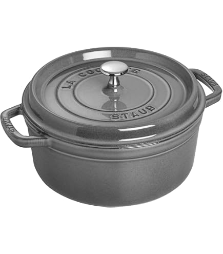 Amazon.com: STAUB 40509-304-0 Cocotte Round 20cm Graphite grey