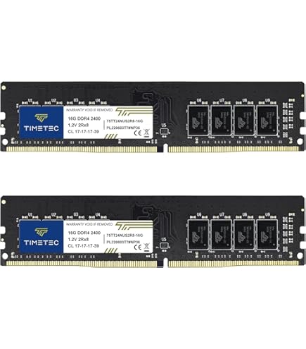 Timetec 32GB KIT(2x16GB) DDR4 2400MHz PC4-19200 Non-ECC Unbuffered