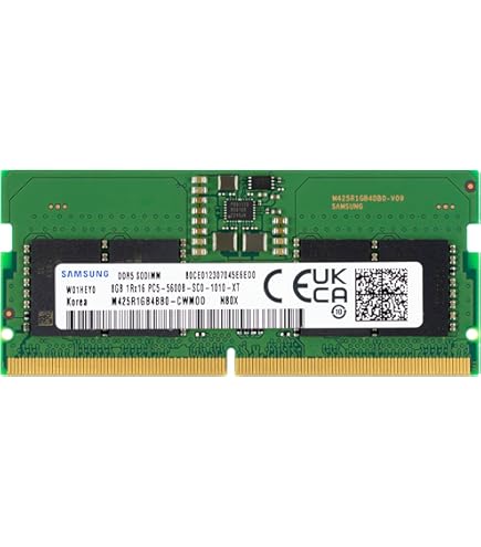 Samsung 16GB DDR5 4800MHz PC5-38400 CL40 SODIMM 1Rx8 1.1V Non-ECC