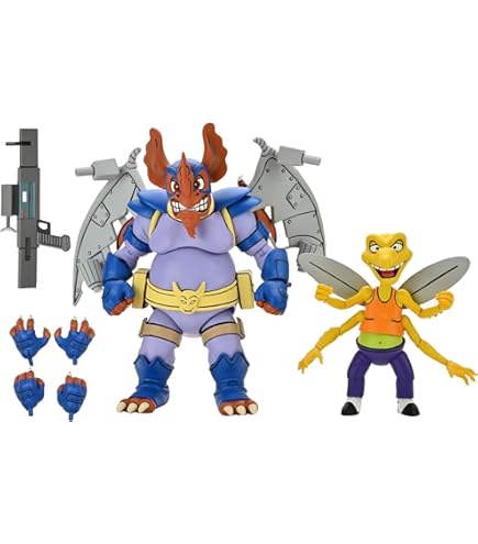 Amazon.com: NECA 81893 TMNT Cartoon Dirtbag/GROUNDCHUCK 2-Pack