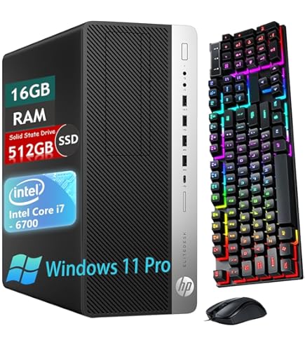 Amazon.com: HP EliteDesk 800 G3 16GB 512GB SSD Intel Core i7-6700