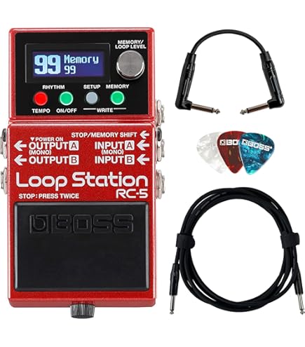Amazon.com: Boss RC-5 Loop Station Bundle with Gearlux Power