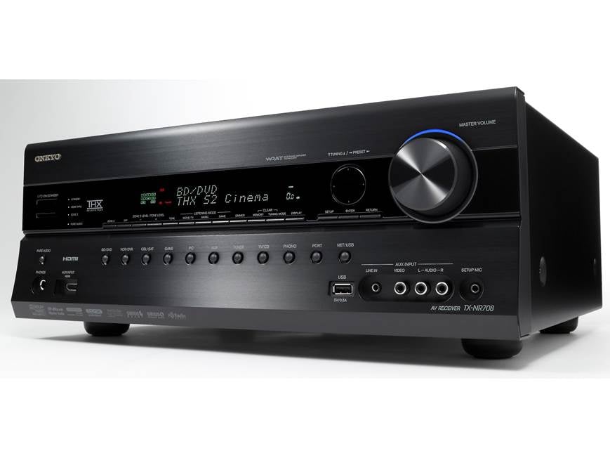 Onkyo TX-NR708 Home theater receiver with 3D-ready HDMI switching