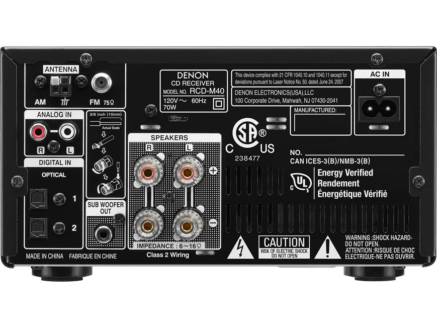 Denon D-M40 CD/FM micro desktop stereo system at Crutchfield