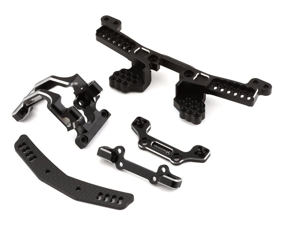 Yokomo YD-2S Aluminum Adjustable Body Mount/Shock Tower Set (Black