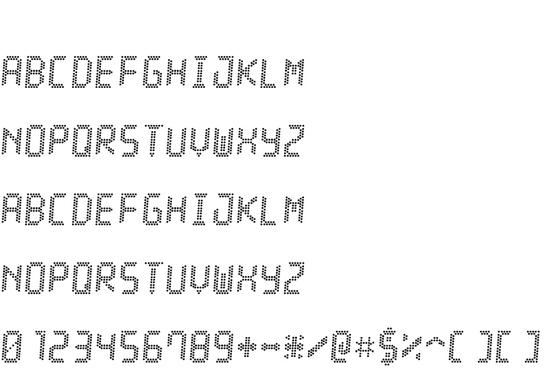 Advanced pixel lcd 7 font