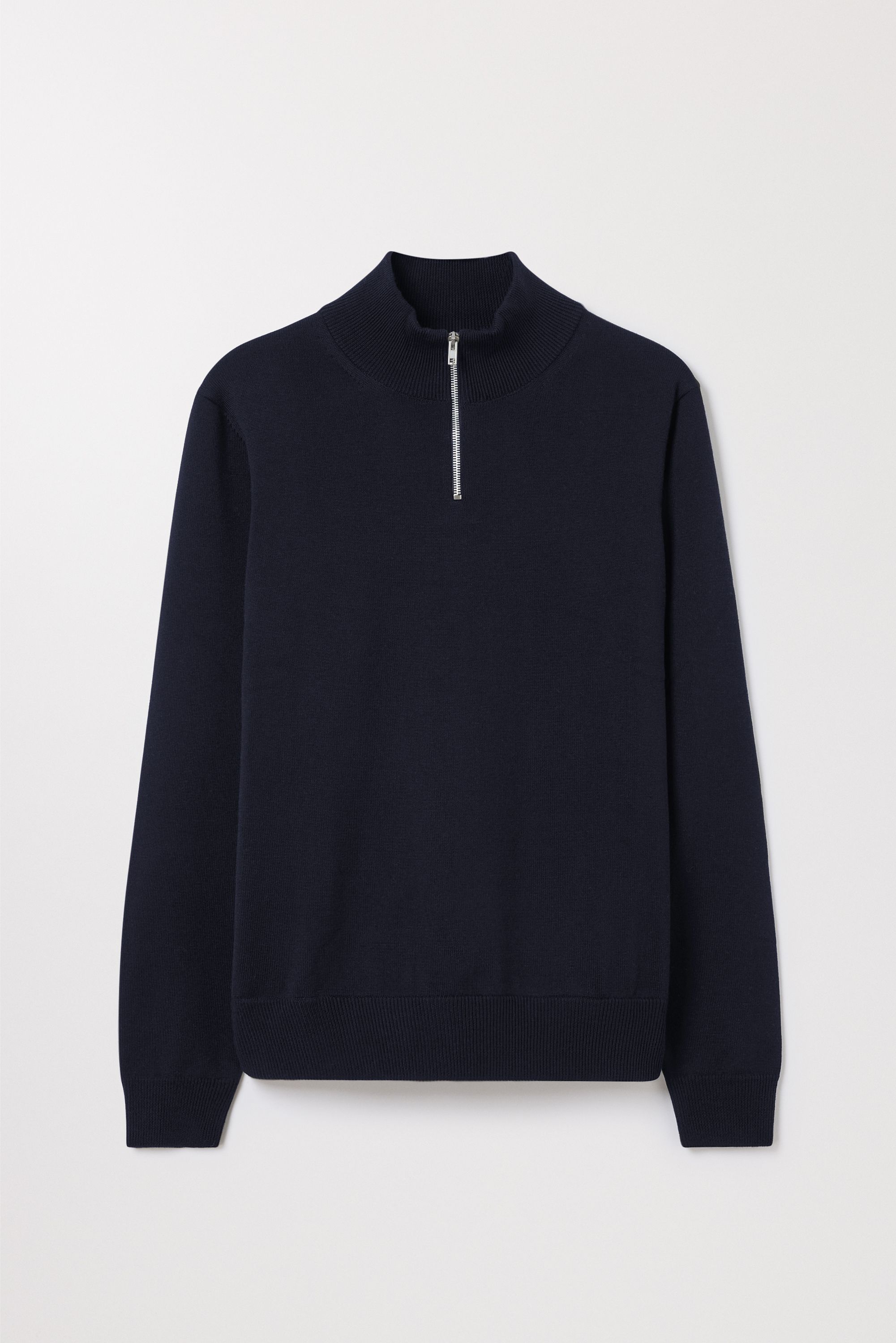 Dark Navy Merino Half Zip Sweater | Merino Wool | ASKET
