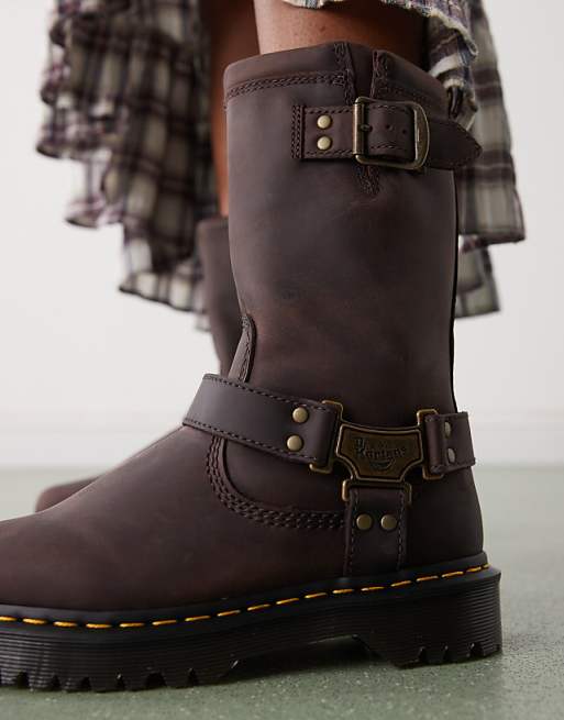 Dr Martens Anistone Hi boot in brown | ASOS