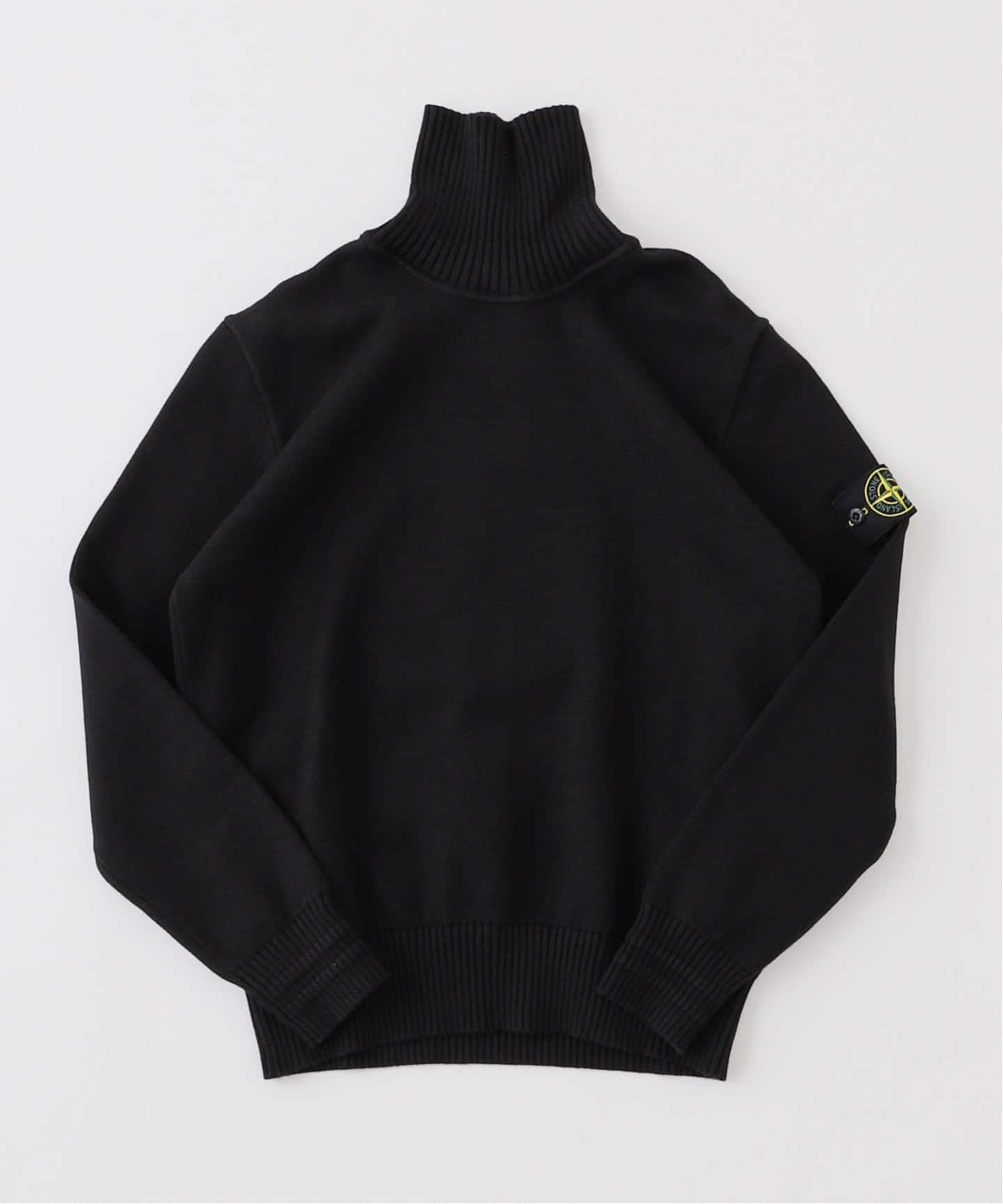 stone タートルネックニット black stone タートルネックニット black
