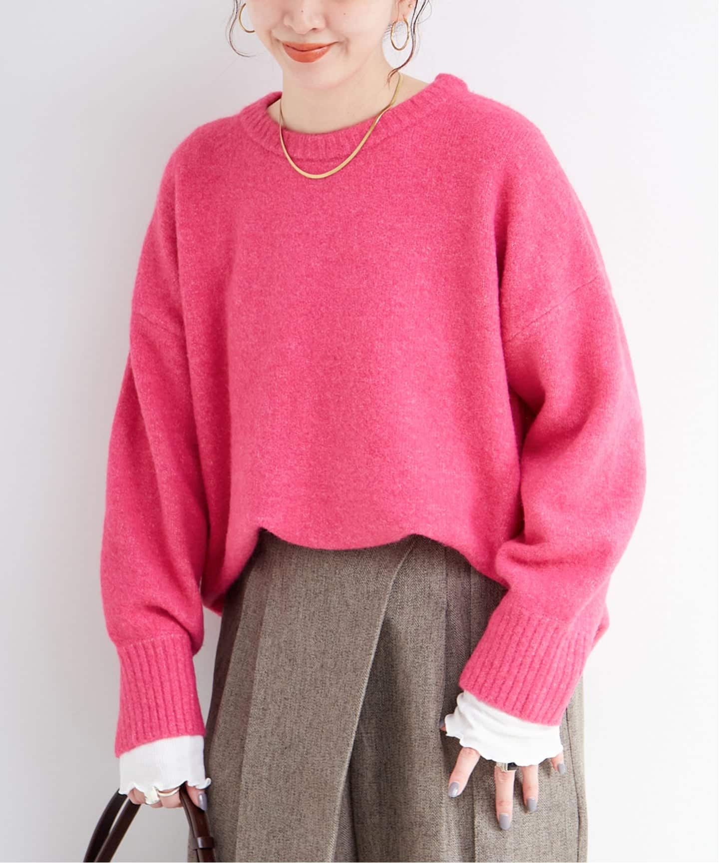 追加》手洗い可 / WOOLMIXクルーネックプルオーバー（ニット／セーター