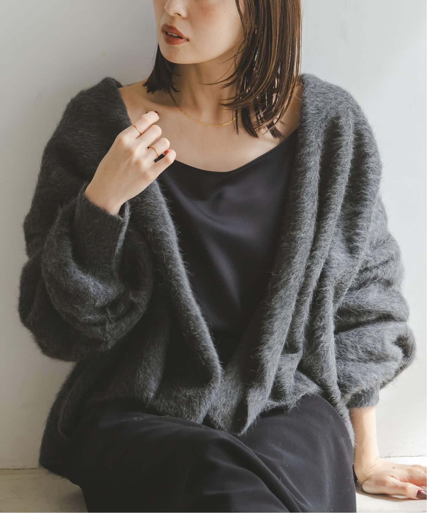 FOX/Caファーニットカーディガン（カーディガン）｜NOBLE（ノーブル