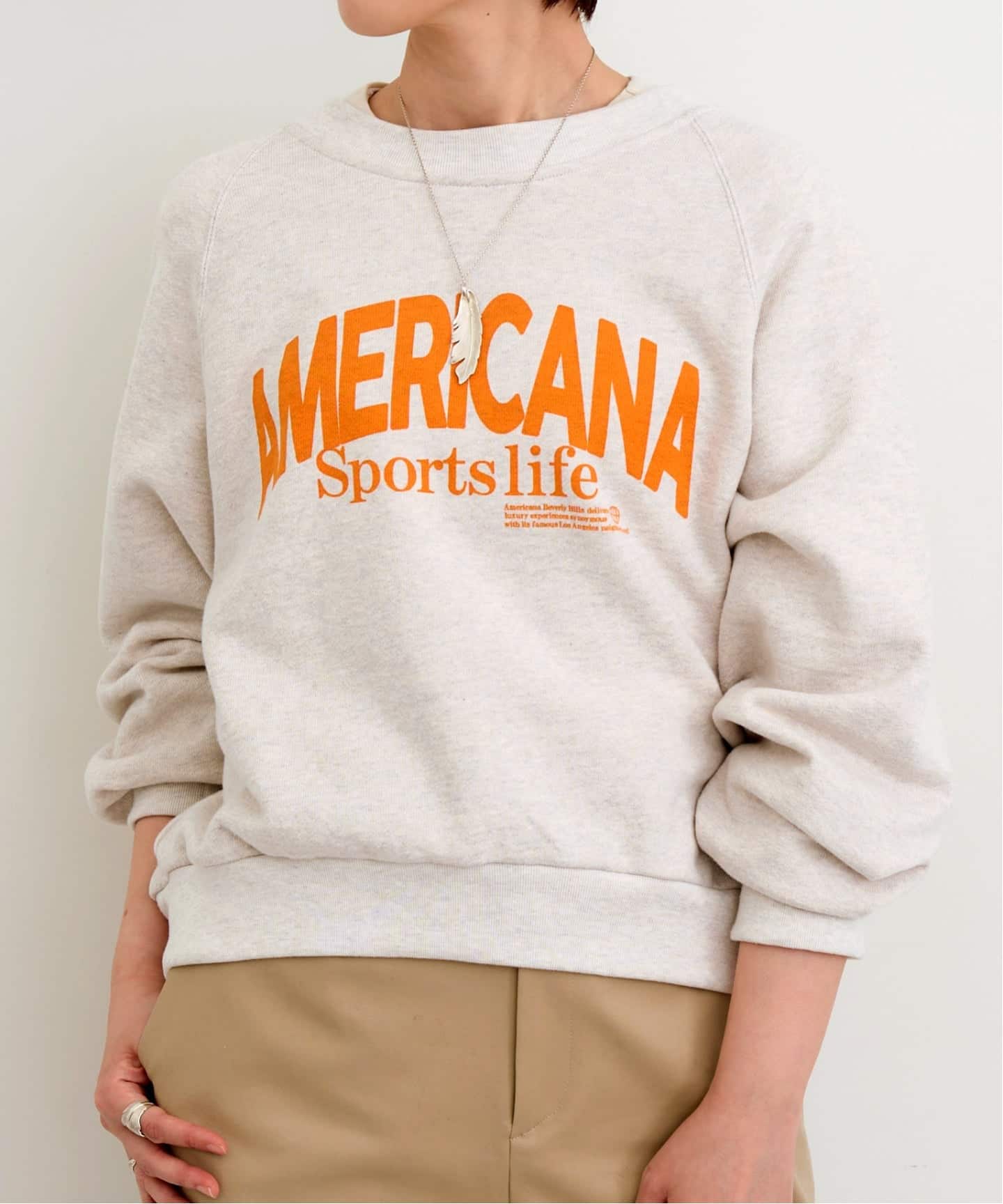 AMERICANA/アメリカーナ】 BACK ZIP SWEAT（スウェット）｜L