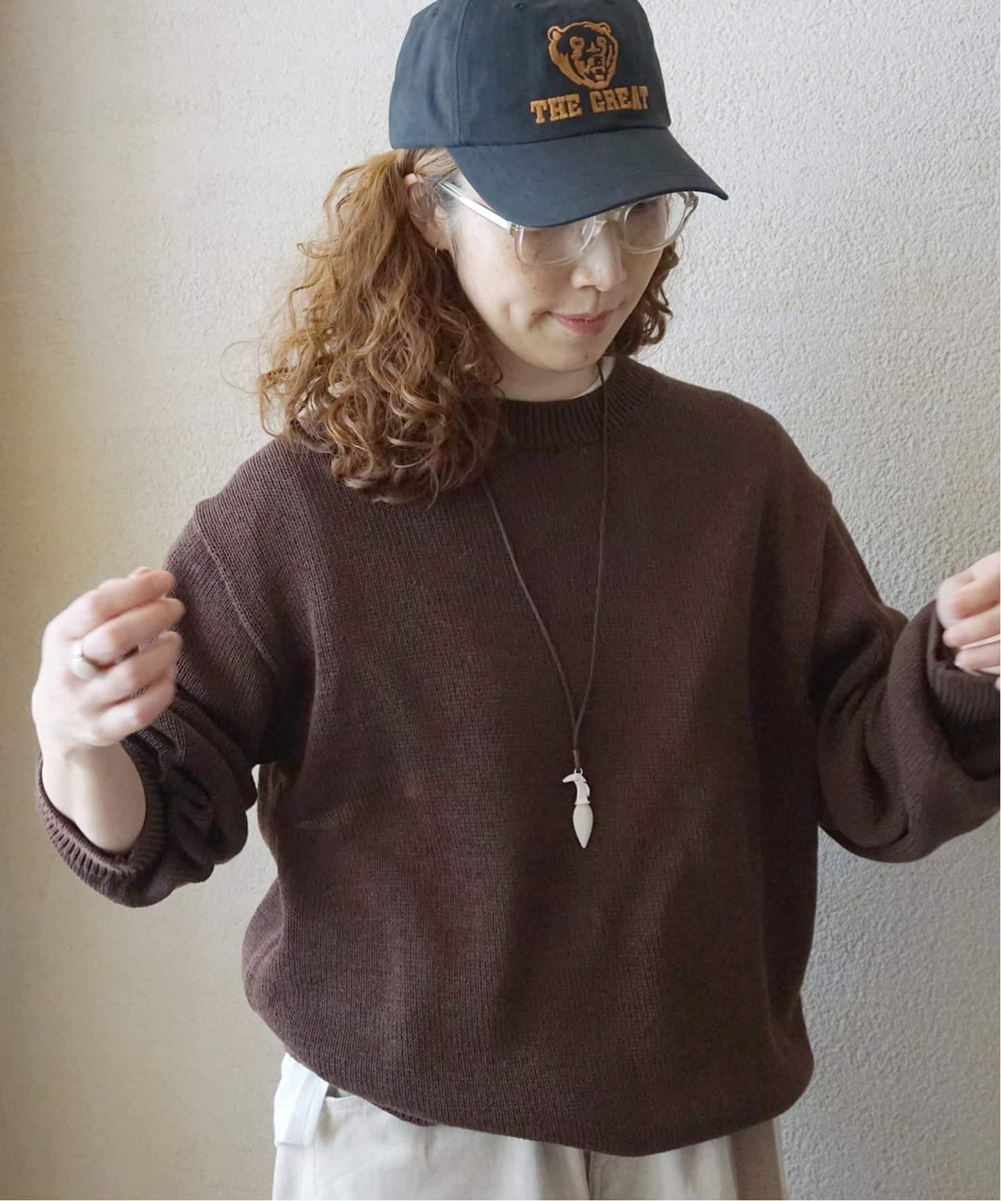 yonetomi】NEW BASIC WASHI COTTON KNIT P/O（ニット／セーター