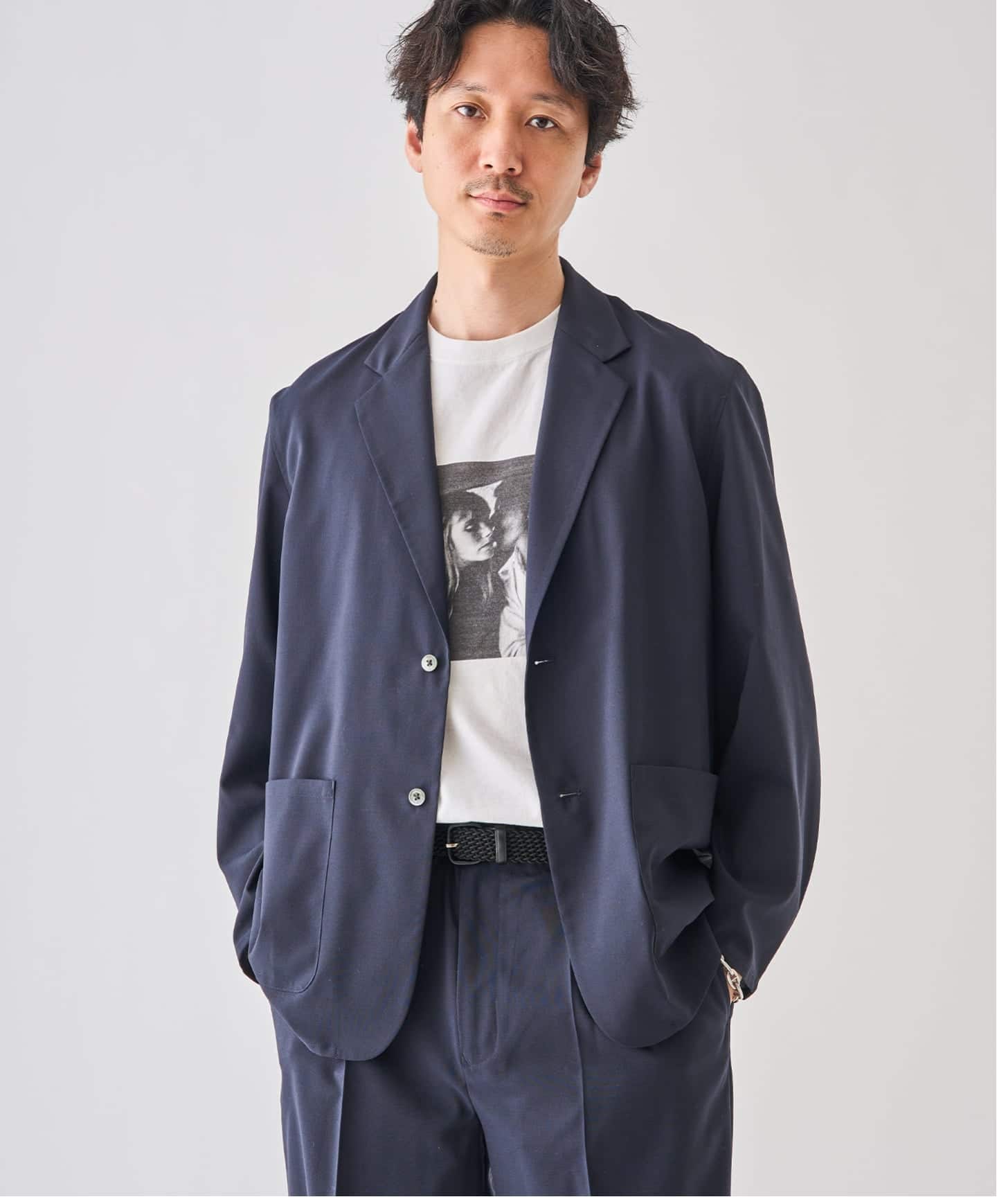予約》Washable トロピカル シャツ ジャケット【セットアップ着用可